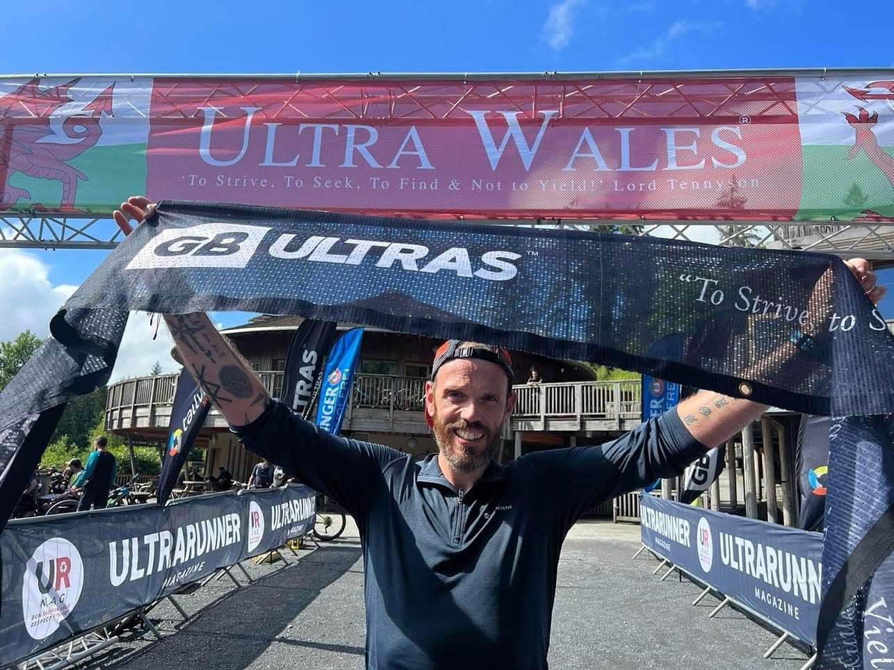 Warren winning Ultra Trail Wales 50